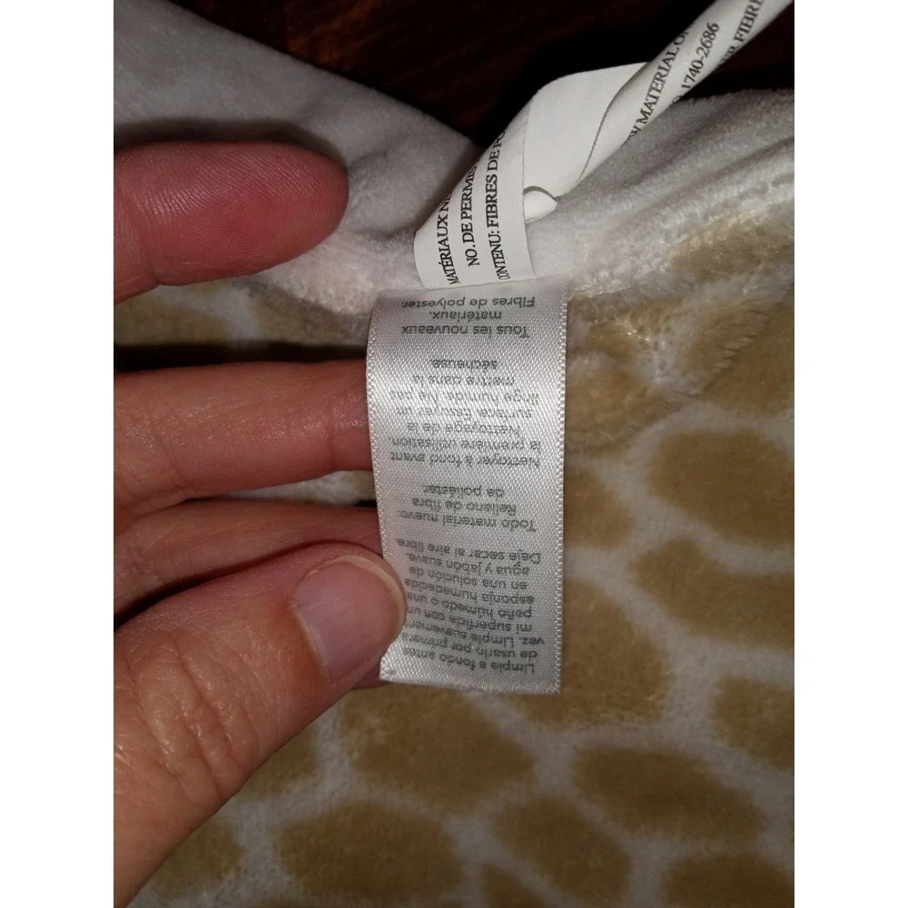 Plush Giraffe Lovey Security Blanket Tan White Animal‎ Print Baby Snuggler